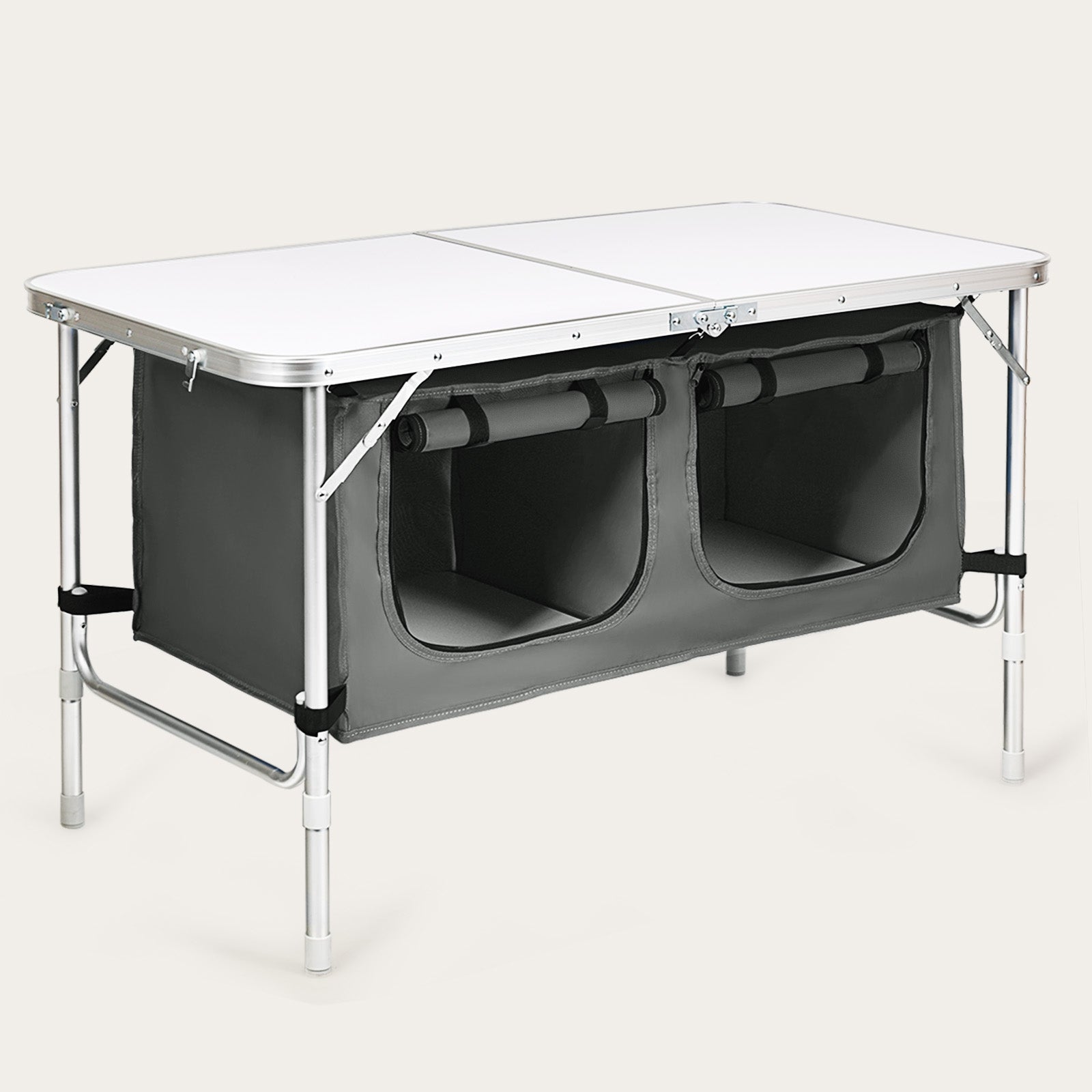 Adjustable Folding Camping Table, Gray Camping Furniture at Gallery Canada