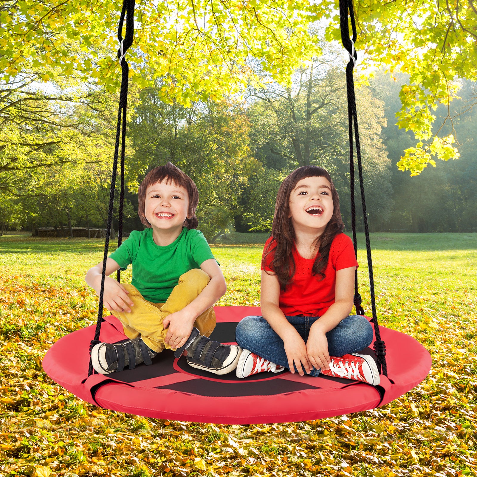 40 Inch Kids Hanging Chair Swing Tent Set, Orange Swing & Playsets at Gallery Canada