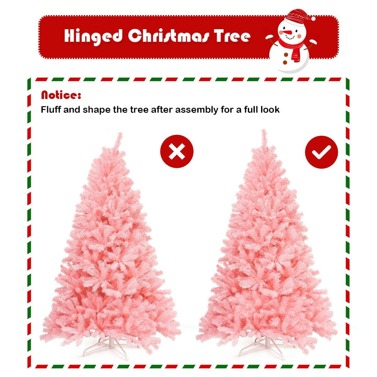 7.5 Feet Artificial Christmas Tree, Fir, Pink Christmas Tree at Gallery Canada