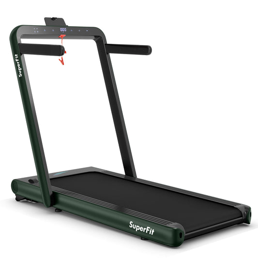 4.75HP 2 In 1 Folding Treadmill, Remote APP Control, Green Treadmills Green at Gallery Canada