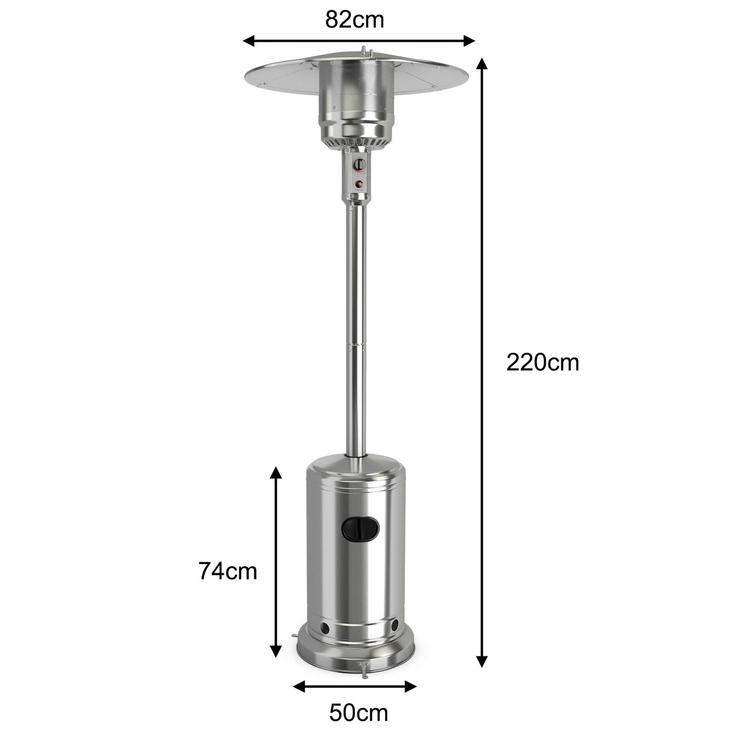 Steel Propane Gas Heater, Silver Patio Heaters at Gallery Canada