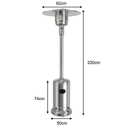 Steel Propane Gas Heater, Silver Patio Heaters at Gallery Canada