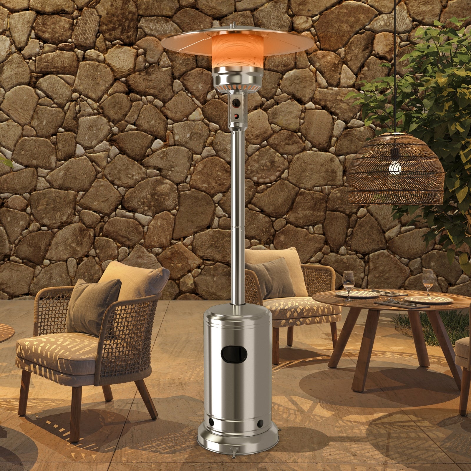 Steel Propane Gas Heater, Silver Patio Heaters at Gallery Canada