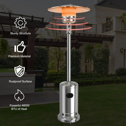Steel Propane Gas Heater, Silver Patio Heaters at Gallery Canada