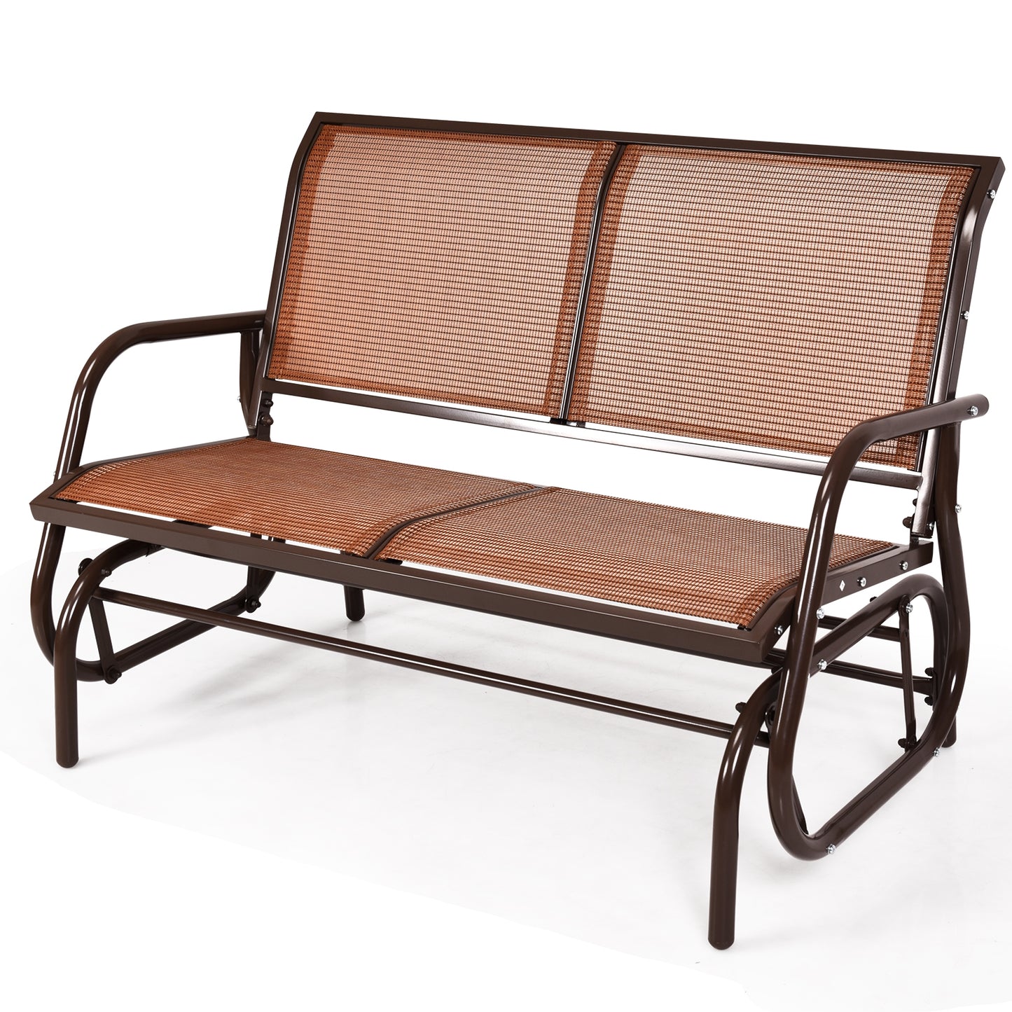 Swing Glider Chair, 48 Inch, Loveseat Rocker Lounge, Brown Patio Rocking Chairs & Gliders at Gallery Canada