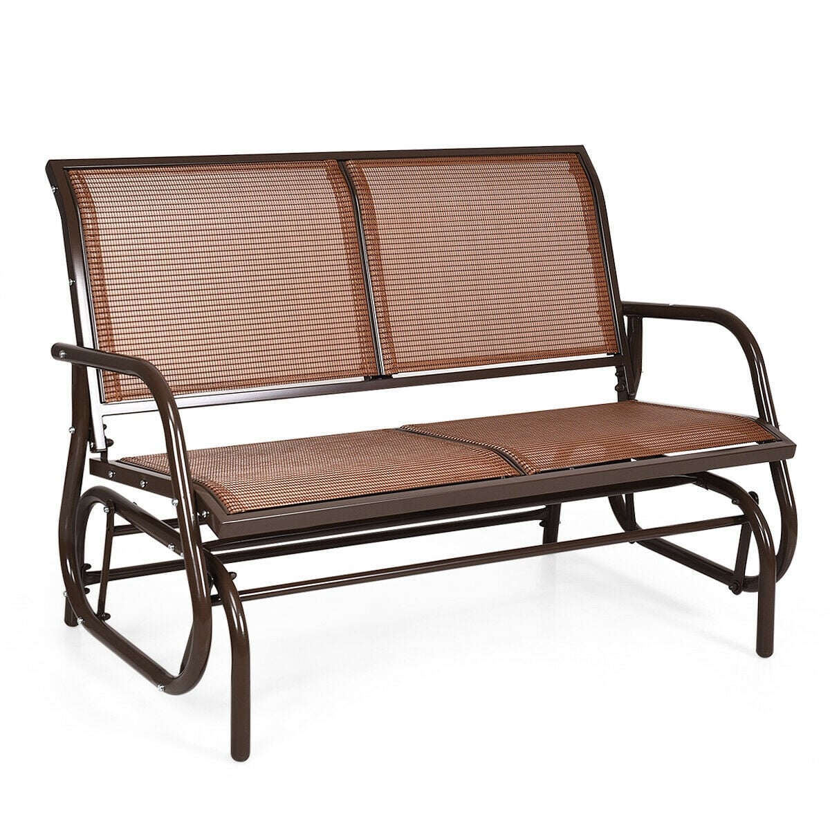 Swing Glider Chair, 48 Inch, Loveseat Rocker Lounge, Brown Patio Rocking Chairs & Gliders at Gallery Canada