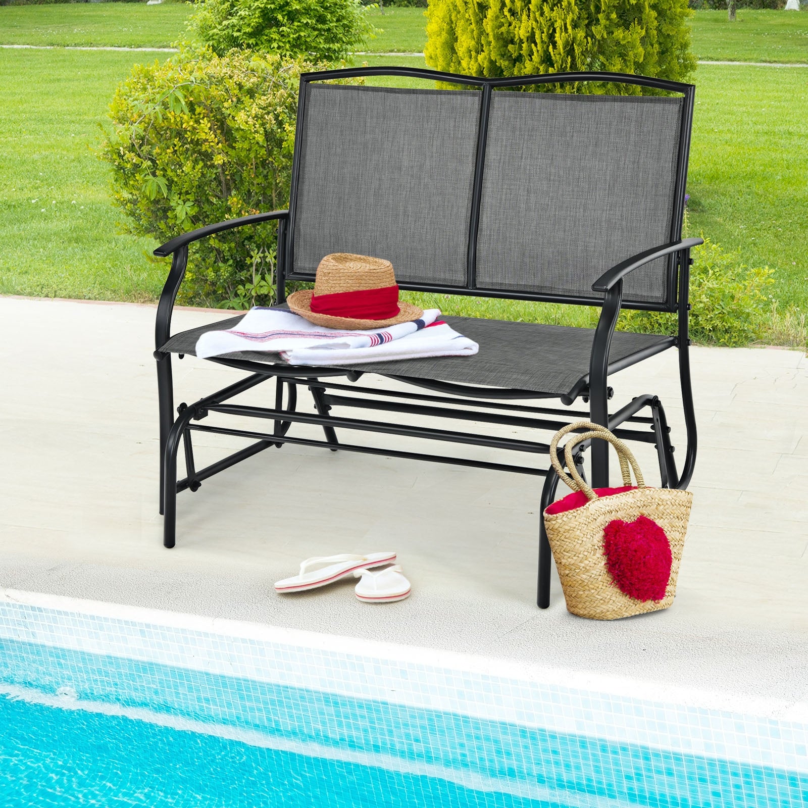 Iron Patio Rocking Chair, Gray Patio Rocking Chairs & Gliders at Gallery Canada