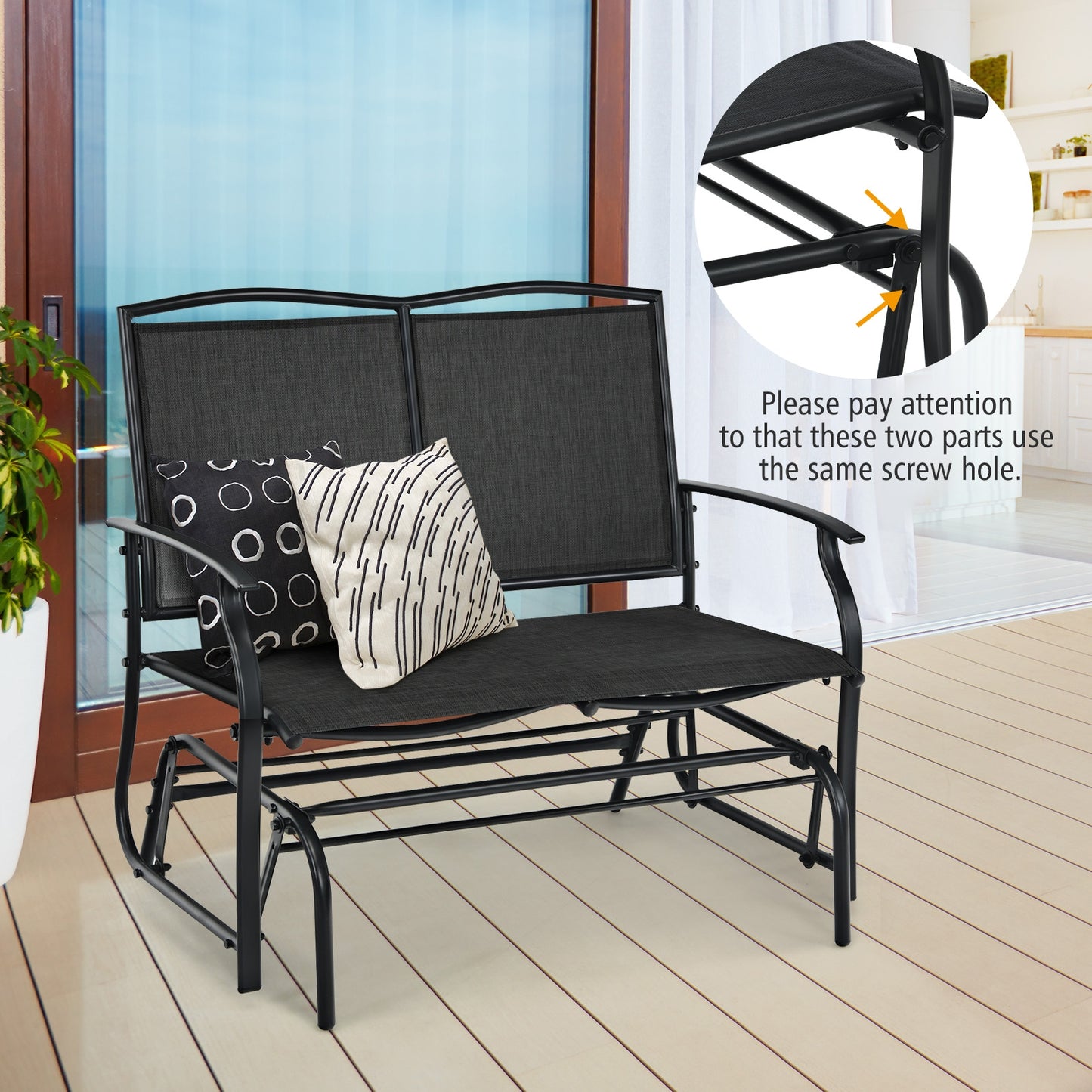 Iron Patio Rocking Chair, Black Patio Rocking Chairs & Gliders at Gallery Canada
