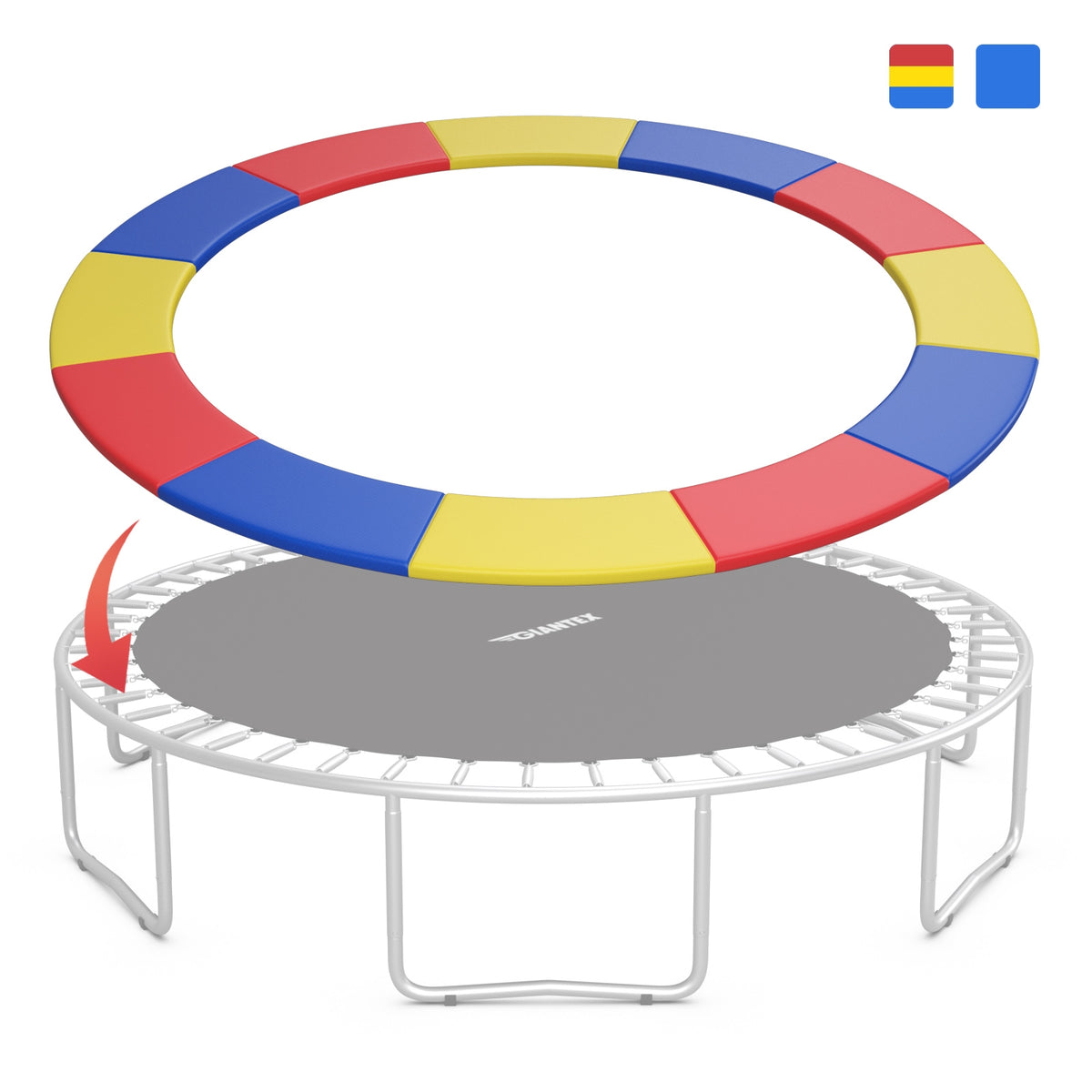 10 Feet Universal Spring Cover Trampoline Replacement Safety Pad, Multicolor Trampoline Accessories at Gallery Canada