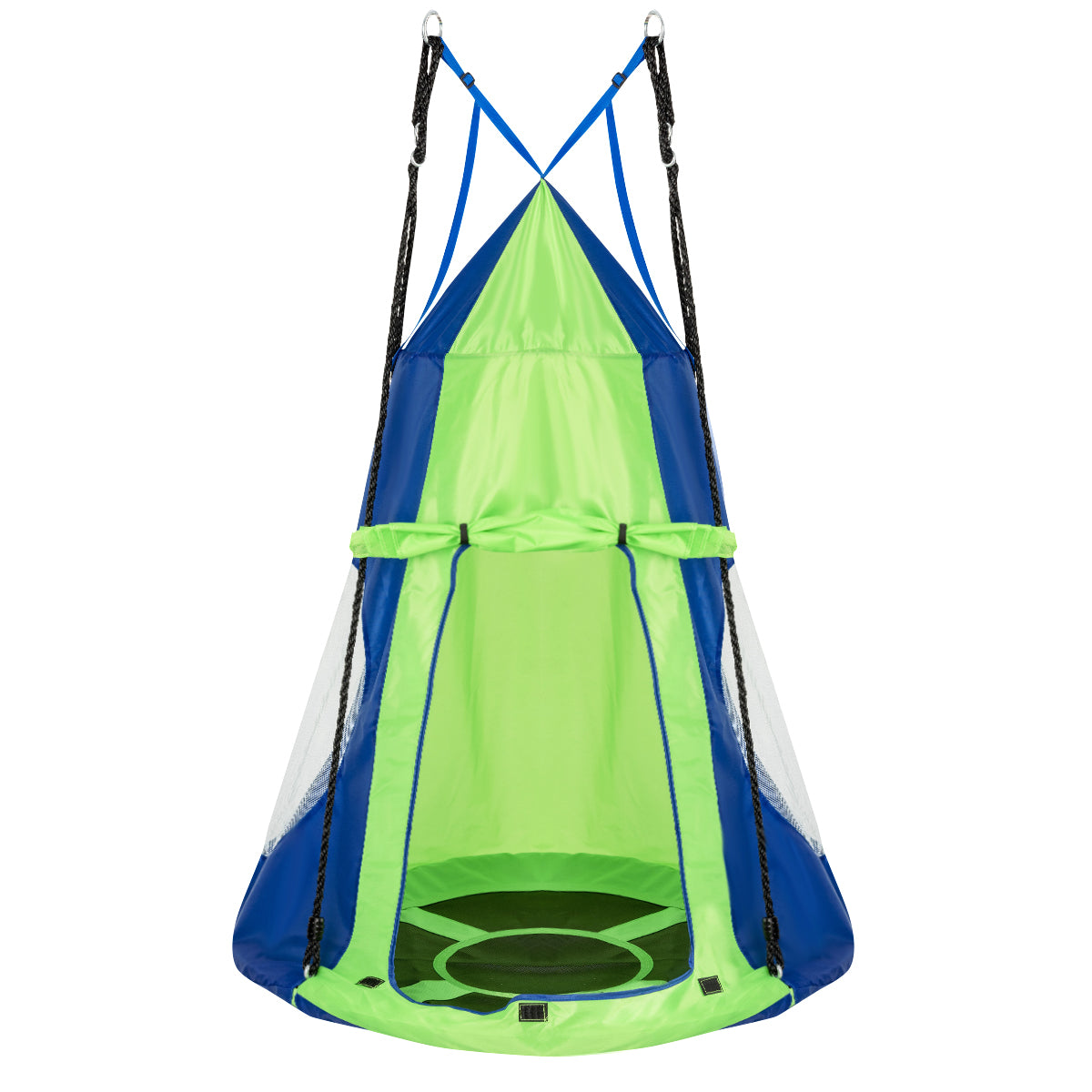 40 Inch Kids Hanging Chair, Detachable Swing Tent Set, Green Swing & Playsets at Gallery Canada