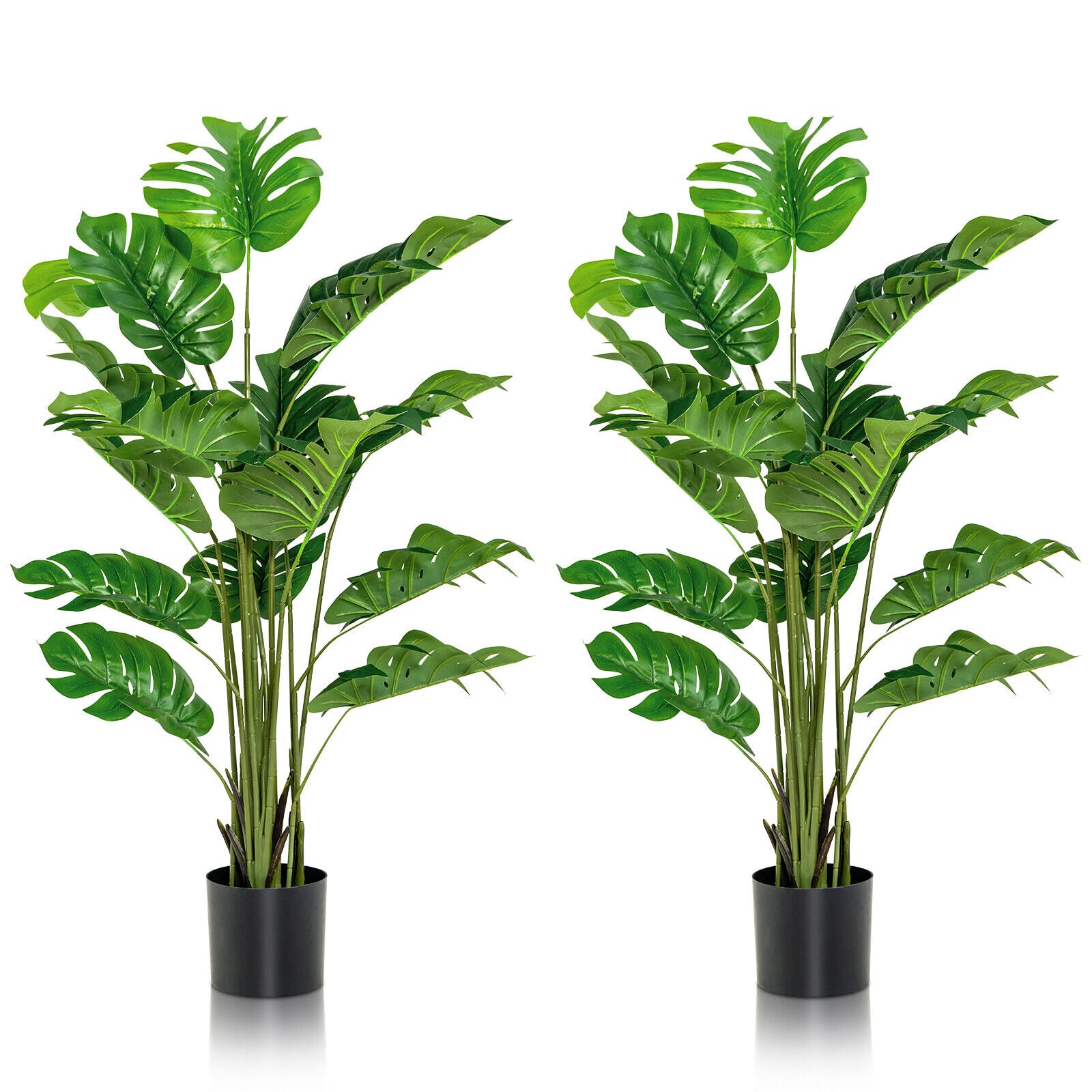 Artificial Monstera Tree Set, 5 Feet, Green Faux Plants at Gallery Canada