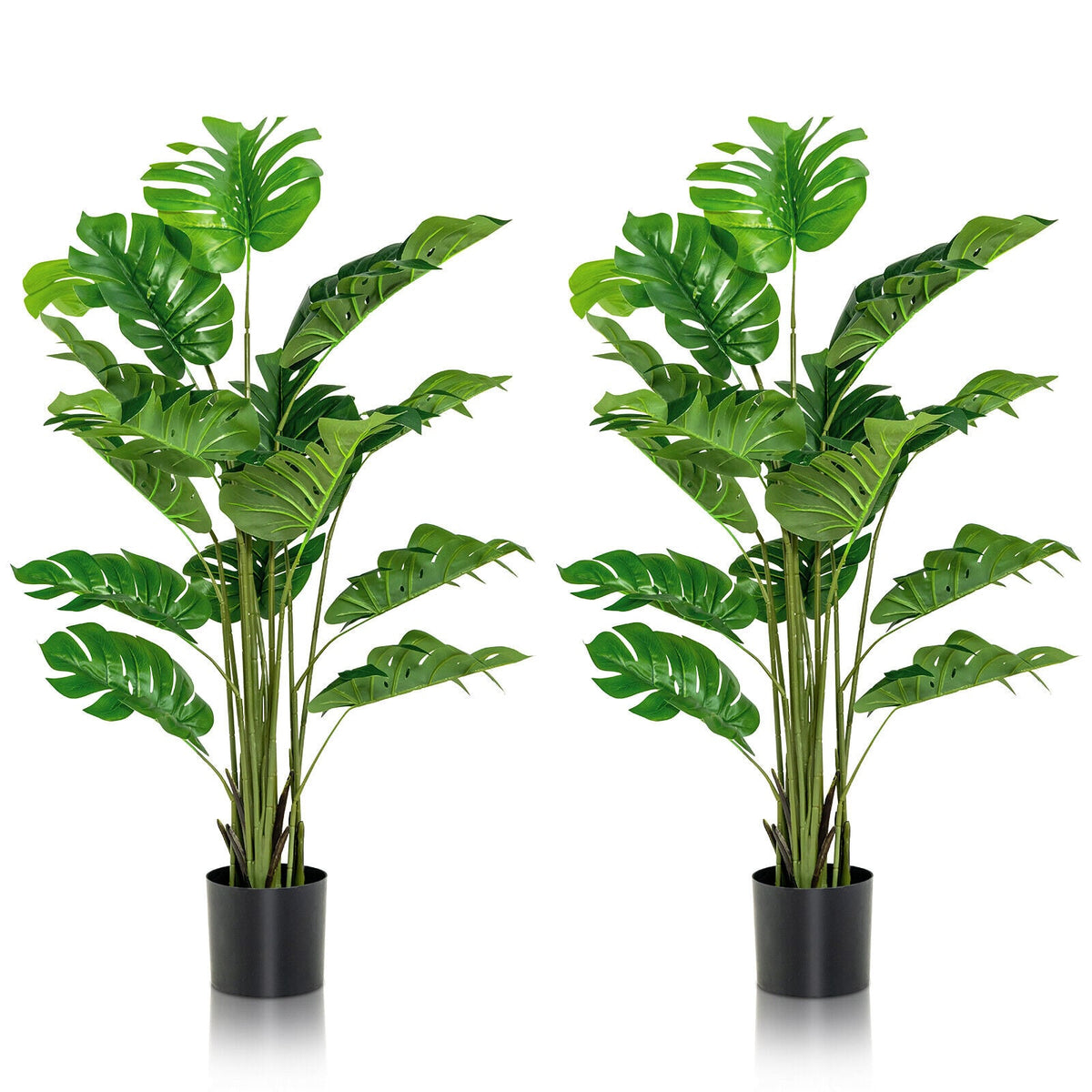 Artificial Monstera Tree Set, 5 Feet, Green Faux Plants at Gallery Canada