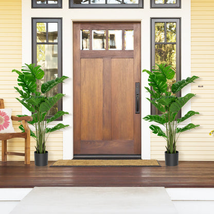 Artificial Monstera Tree Set, 5 Feet, Green Faux Plants at Gallery Canada
