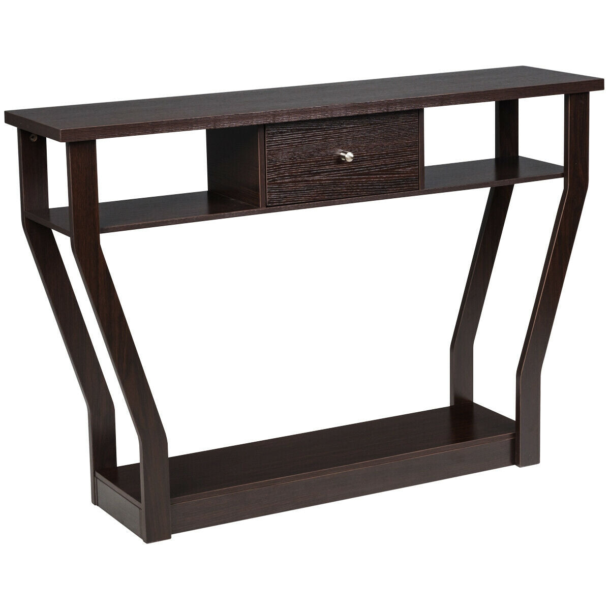 Modern Sofa Accent Table With Drawer, Brown Console Tables at Gallery Canada