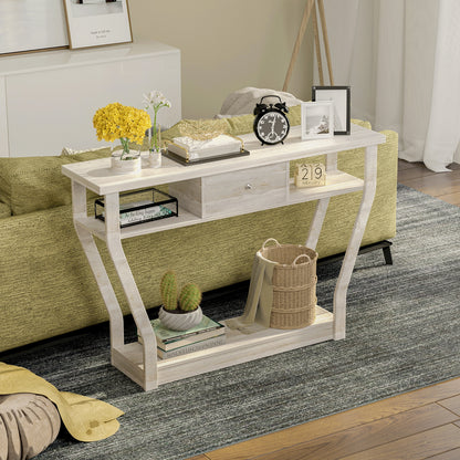 Modern Sofa Accent Table With Drawer, Gray Console Tables at Gallery Canada