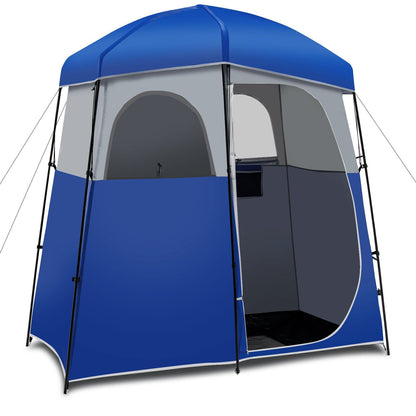 Double Room Camping Toilet Tent, Floor, Portable Storage Bag, Blue Tents at Gallery Canada