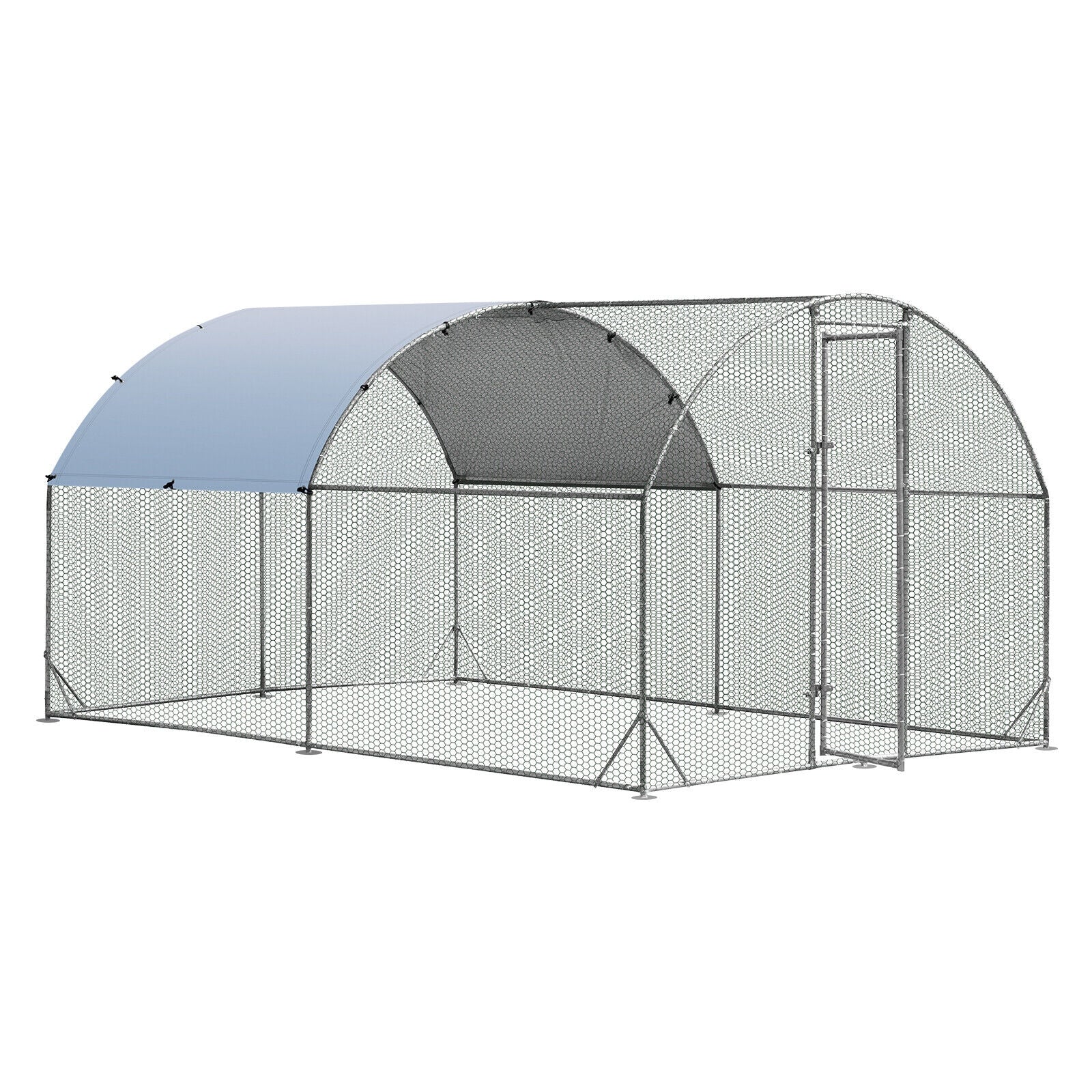 6.2 Feet/12.5 Feet/19 FeetLarge Metal Chicken Coop Outdoor Galvanized Dome Cage with Cover-M, Black Chicken Coops 12.5 ft at Gallery Canada