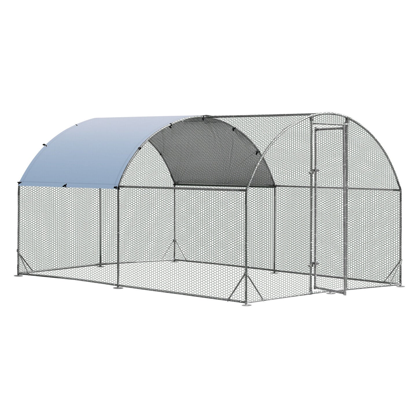 6.2 Feet/12.5 Feet/19 FeetLarge Metal Chicken Coop Outdoor Galvanized Dome Cage with Cover-M, Black Chicken Coops 12.5 ft at Gallery Canada