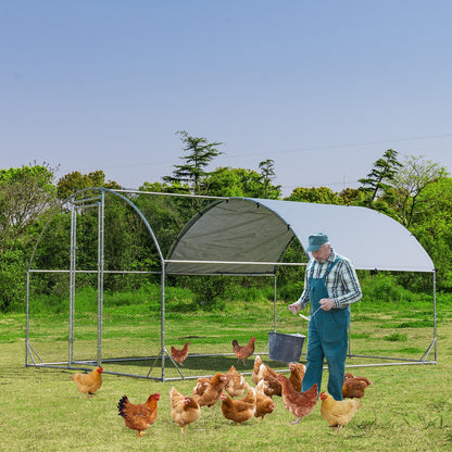 6.2 Feet/12.5 Feet/19 FeetLarge Metal Chicken Coop Outdoor Galvanized Dome Cage with Cover-M, Black Chicken Coops at Gallery Canada