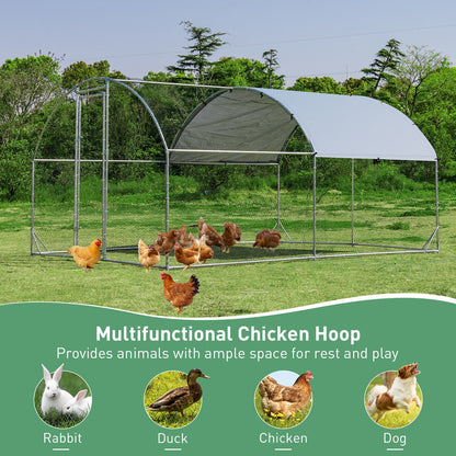 6.2 Feet/12.5 Feet/19 FeetLarge Metal Chicken Coop Outdoor Galvanized Dome Cage with Cover-M, Black Chicken Coops at Gallery Canada