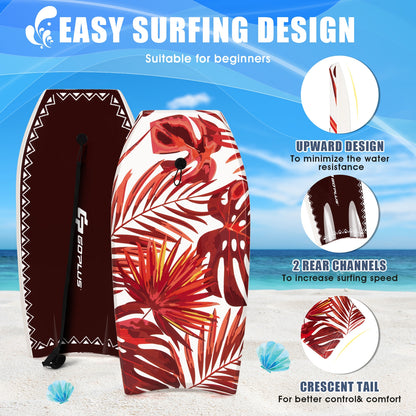 37 Inch Lightweight Surfboard With Fin EPS Core, Red Surfing at Gallery Canada