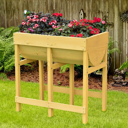 Raised Wooden V Planter, Elevated Vegetable Flower Bed, Yellow Raised Garden Beds at Gallery Canada