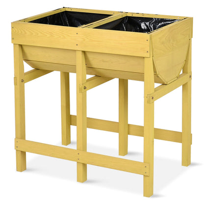 Raised Wooden V Planter, Elevated Vegetable Flower Bed, Yellow Raised Garden Beds at Gallery Canada