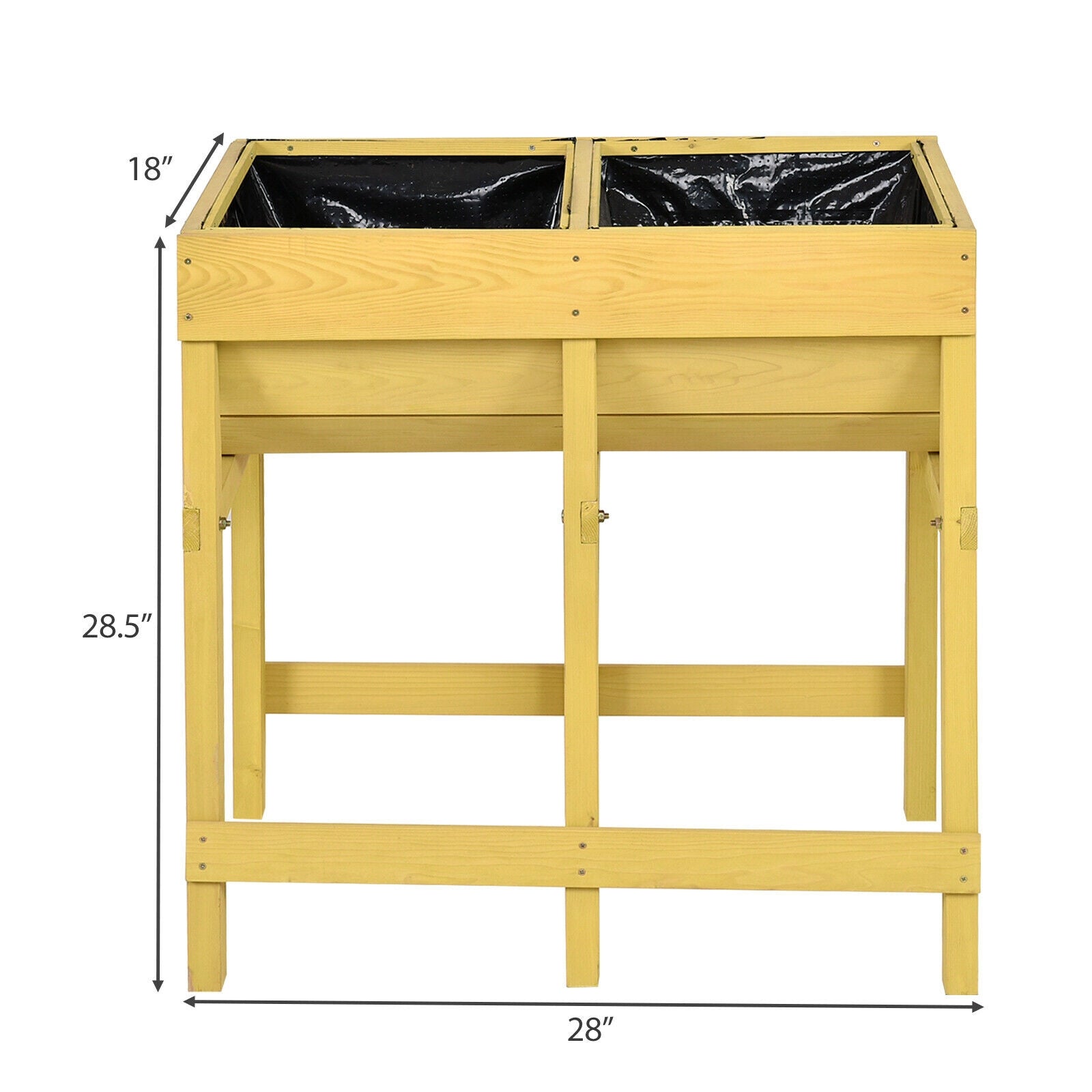 Raised Wooden V Planter, Elevated Vegetable Flower Bed, Yellow Raised Garden Beds at Gallery Canada