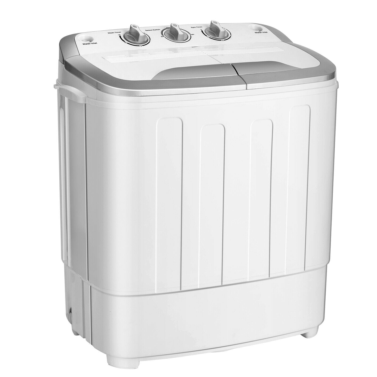 Portable 8 lbs Mini Twin Tub Spinner Washing Machine, Gray Washing Machines at Gallery Canada