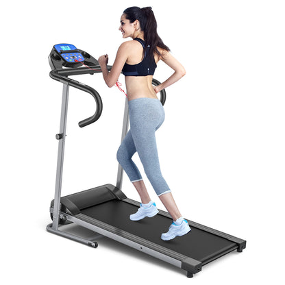 Electric Foldable Treadmill, LCD Display, Heart Rate Sensor, Black Treadmills at Gallery Canada