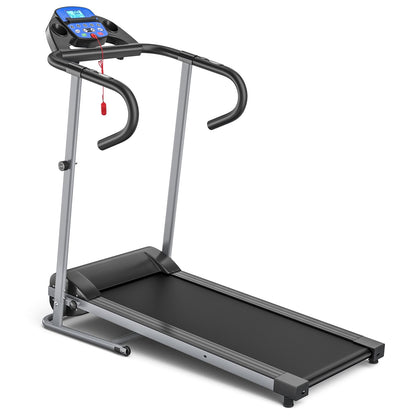 Electric Foldable Treadmill, LCD Display, Heart Rate Sensor, Black Treadmills Black at Gallery Canada