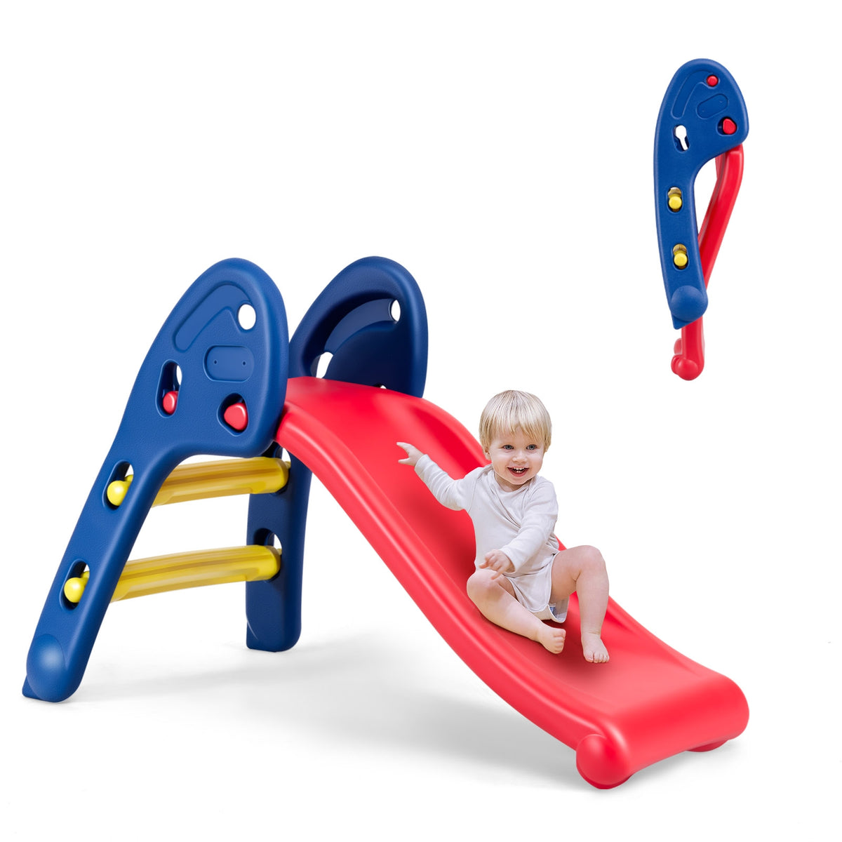 Children Folding Plastic Slide, Red Climbers & Slides at Gallery Canada