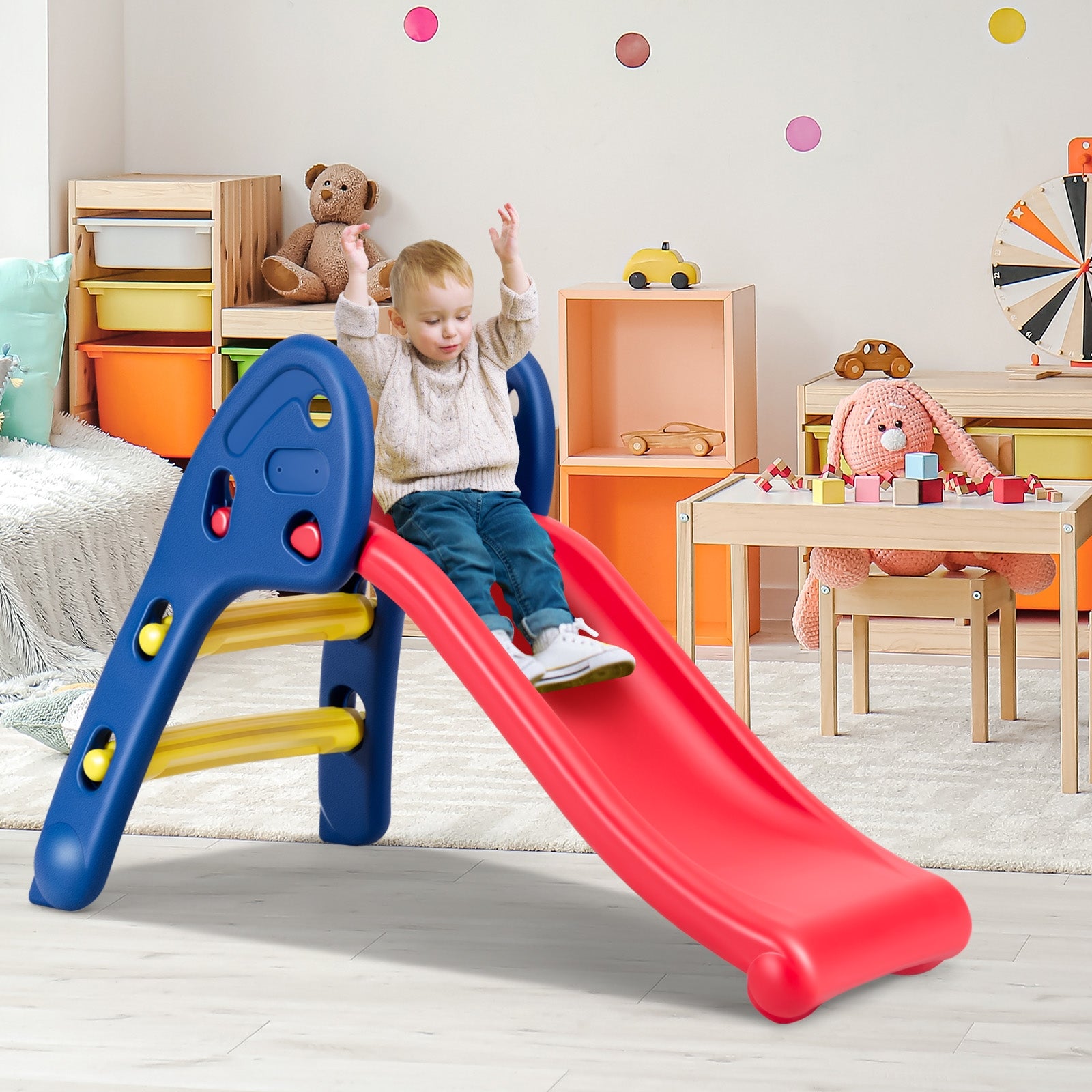 Children Folding Plastic Slide, Red Climbers & Slides at Gallery Canada