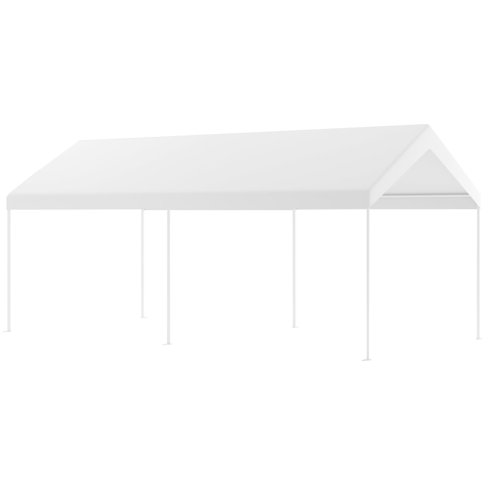 10x20 Feet Steel Frame Portable Car Canopy Shelter, White Carports at Gallery Canada