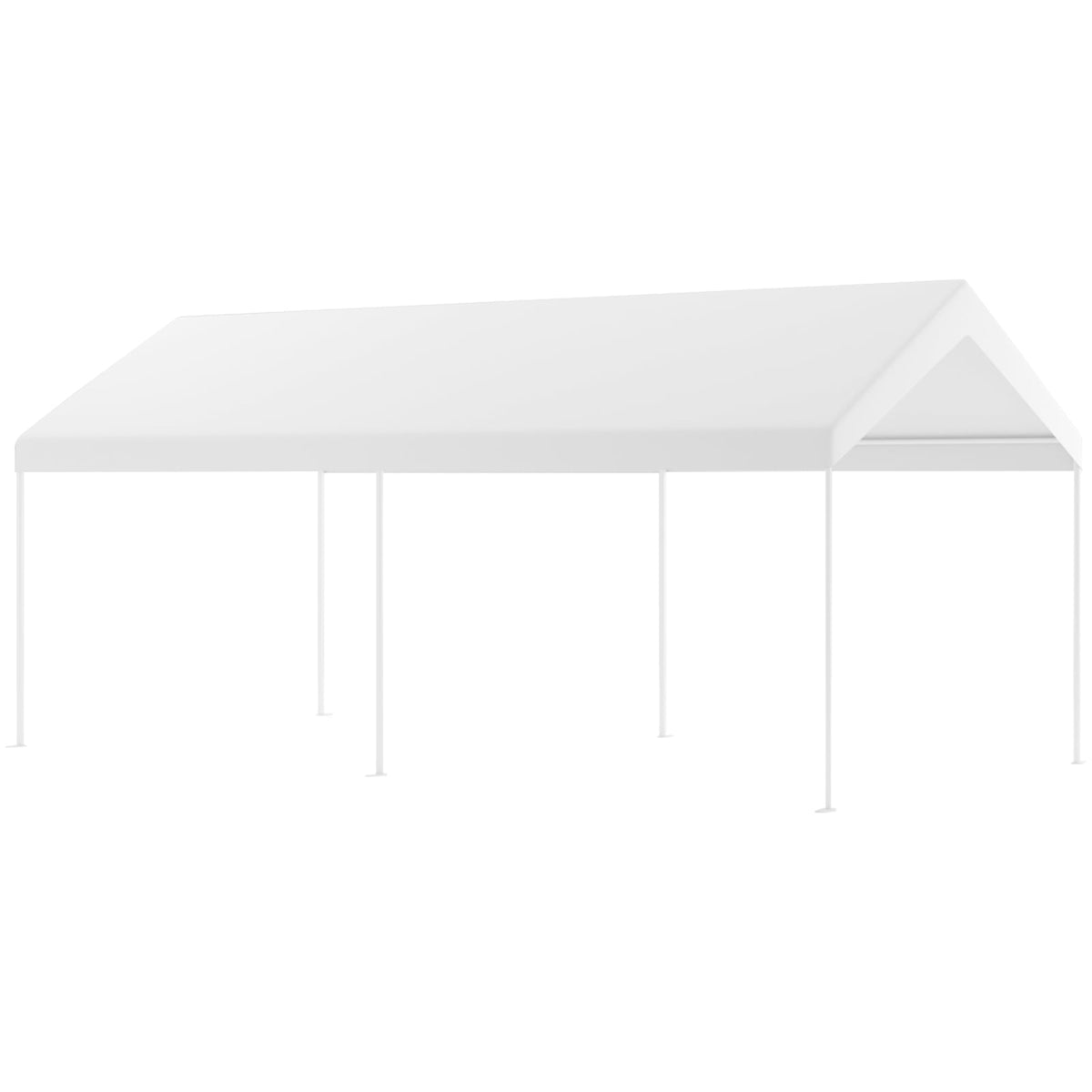 10x20 Feet Steel Frame Portable Car Canopy Shelter, White Carports at Gallery Canada