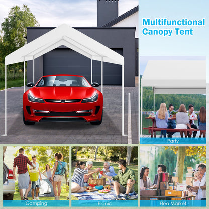 10x20 Feet Steel Frame Portable Car Canopy Shelter, White Carports at Gallery Canada