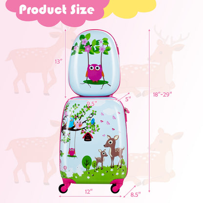 Kids Suitcase Backpack Luggage Set, 2 Pieces, Blue Kids Luggage at Gallery Canada