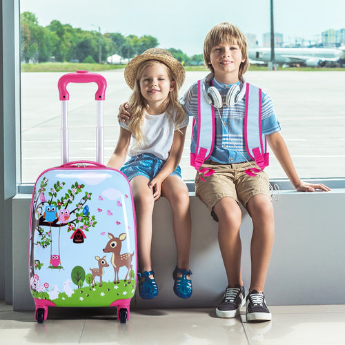 Kids Suitcase Backpack Luggage Set, 2 Pieces, Blue
