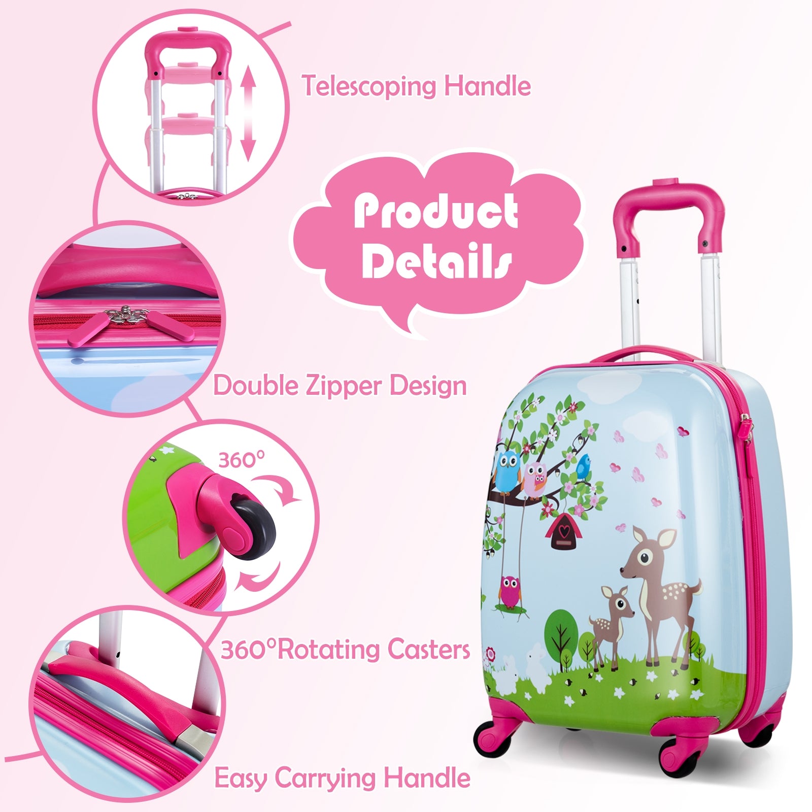 Kids Suitcase Backpack Luggage Set, 2 Pieces, Blue Kids Luggage at Gallery Canada