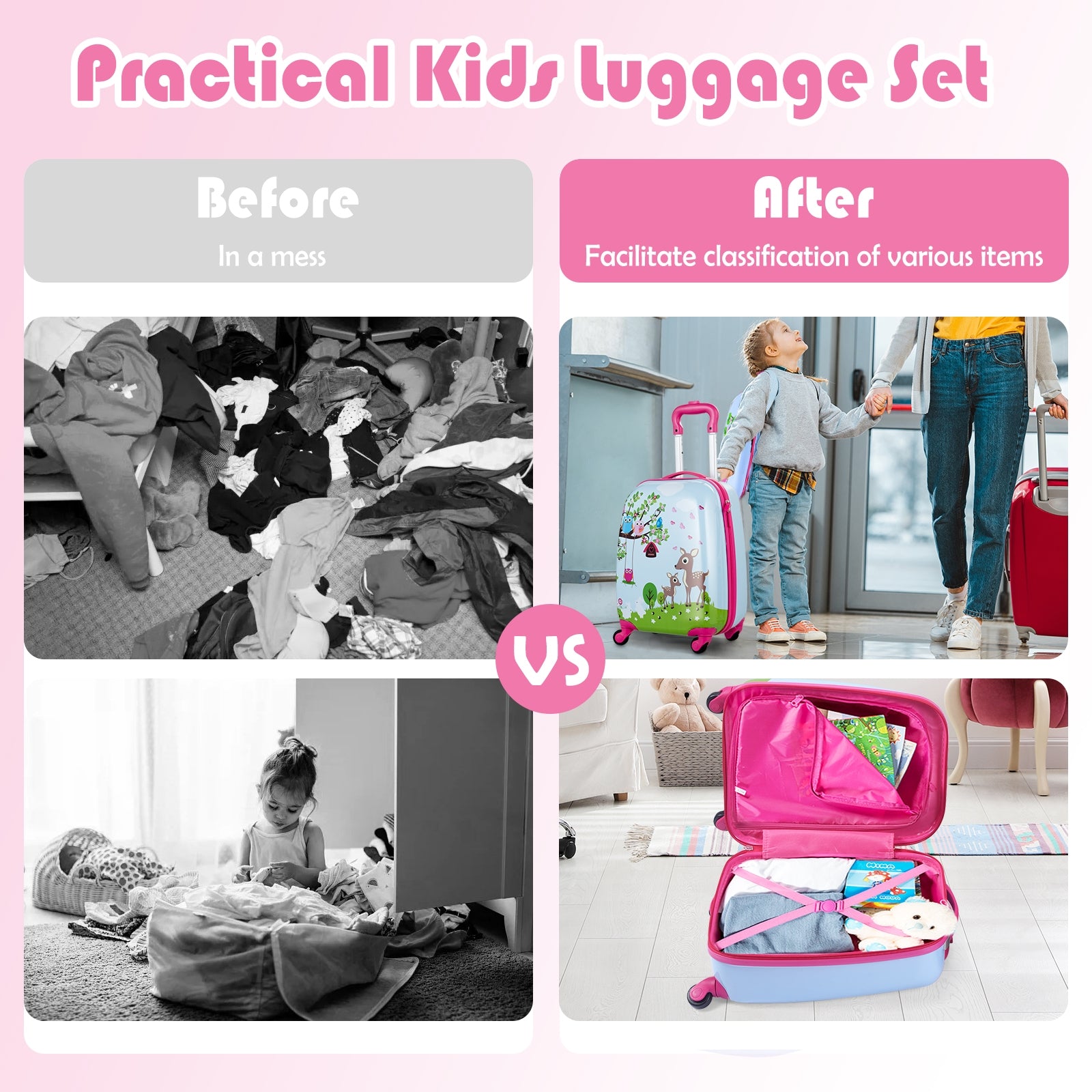 Kids Suitcase Backpack Luggage Set, 2 Pieces, Blue Kids Luggage at Gallery Canada