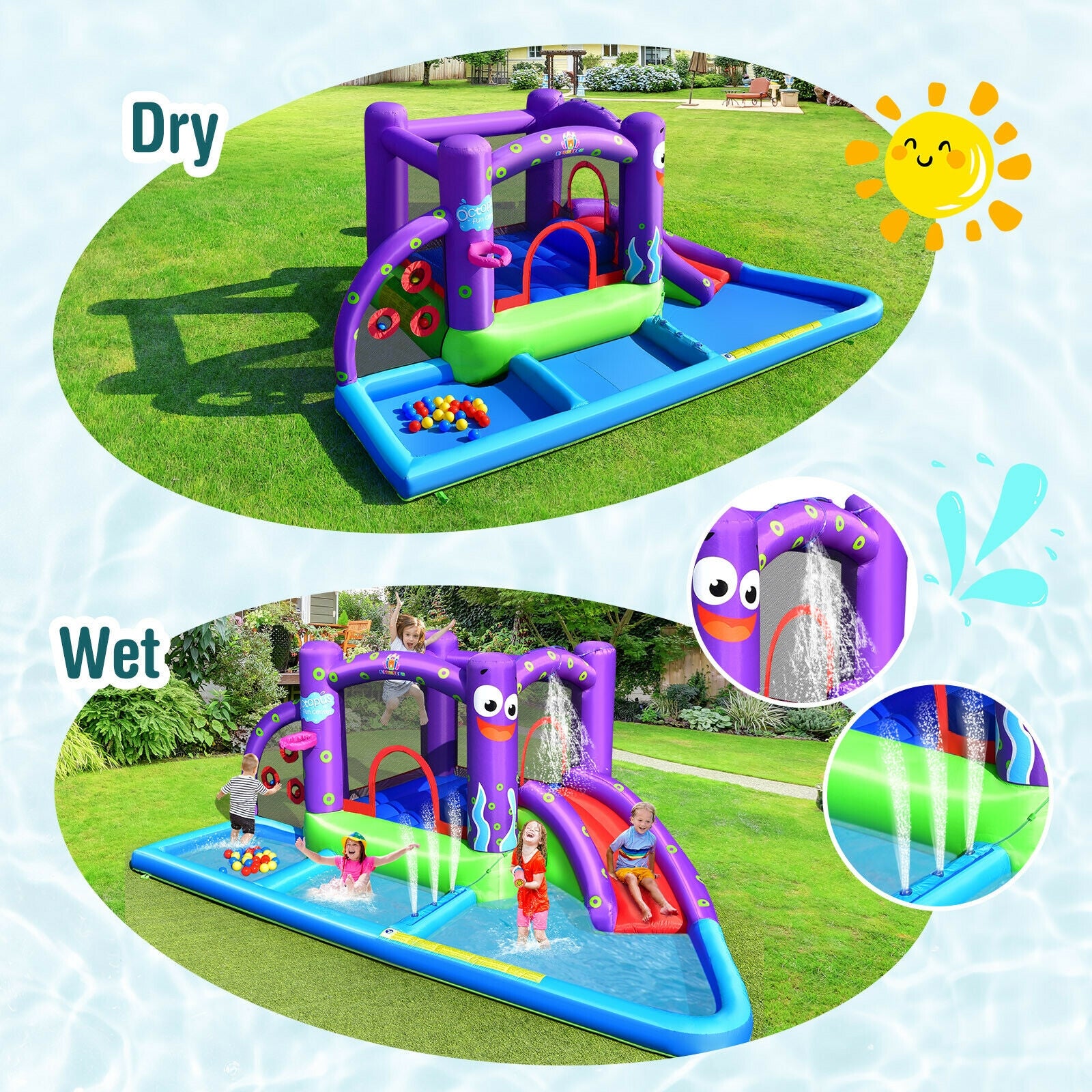 Inflatable Water Slide Castle Bounce House at Gallery Canada
