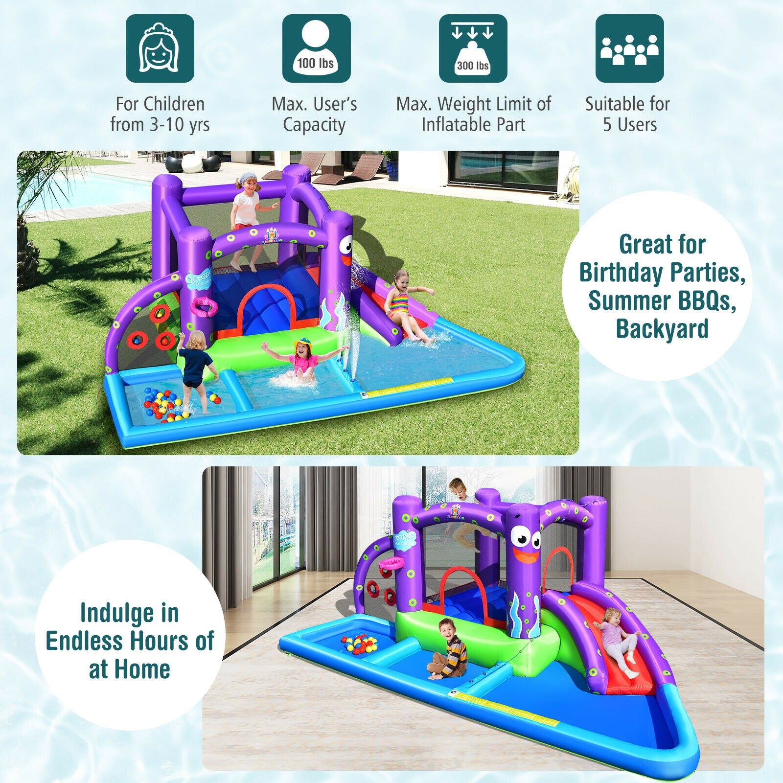 Inflatable Water Slide Castle Bounce House at Gallery Canada