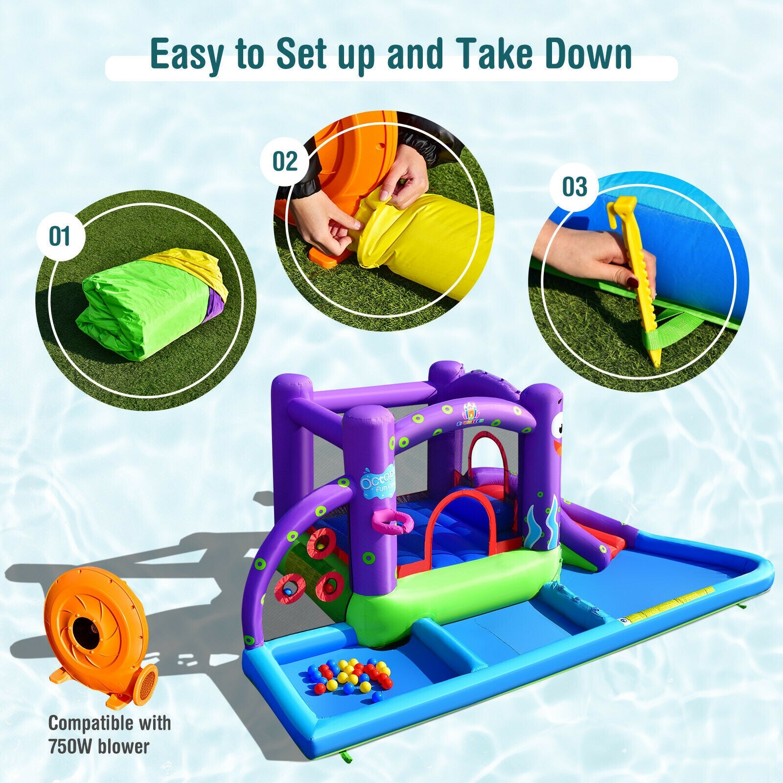 Inflatable Water Slide Castle Bounce House at Gallery Canada
