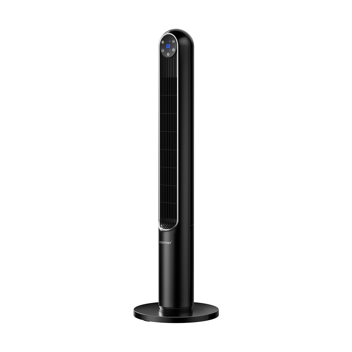 42 Inch 80 Degree Tower Fan, Smart Display Panel, Remote Control, Black Fans at Gallery Canada