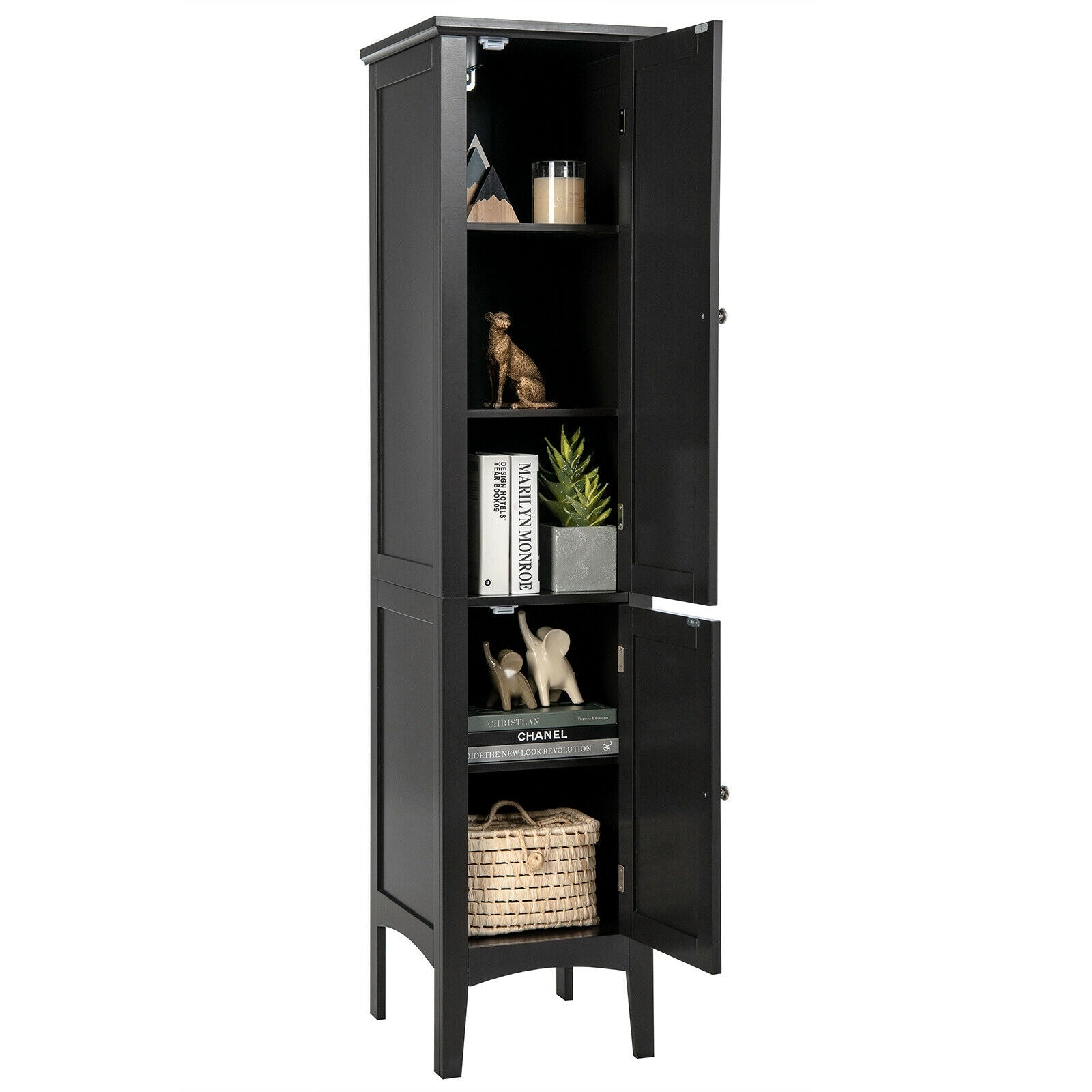 Freestanding Storage Cabinet, Black Floor Cabinets at Gallery Canada