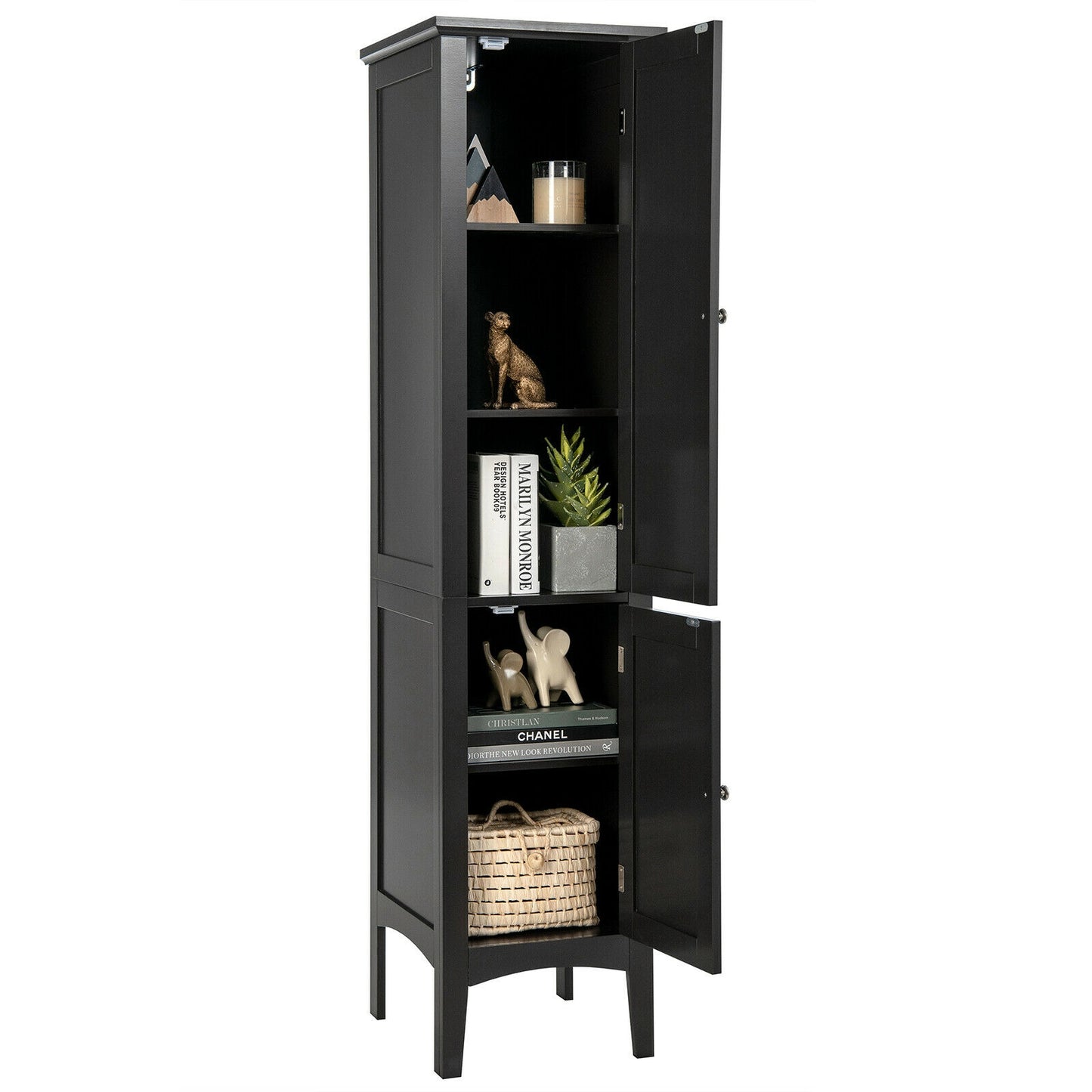 Freestanding Storage Cabinet, Black Floor Cabinets at Gallery Canada