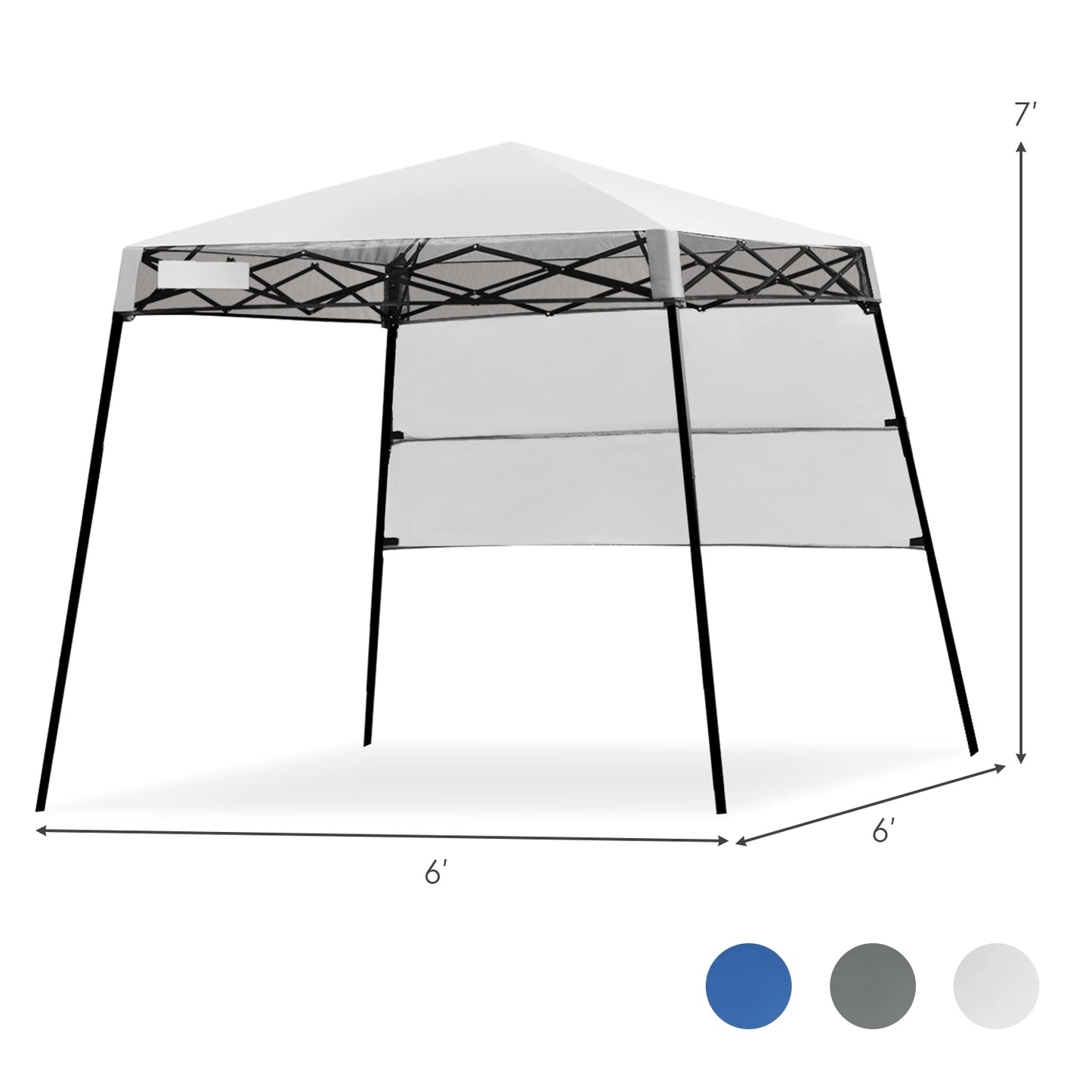 7 x 7 Feet Adjustable Portable Canopy Tent With Backpack, White Canopies at Gallery Canada
