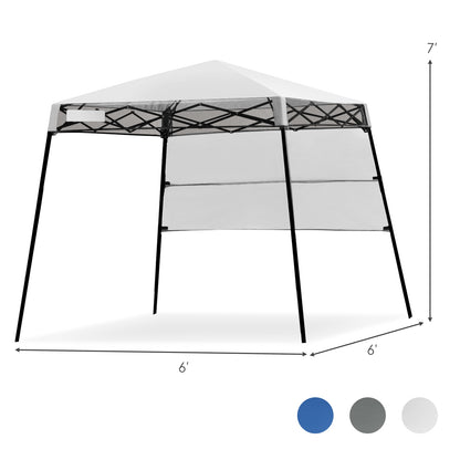 7 x 7 Feet Adjustable Portable Canopy Tent With Backpack, White Canopies at Gallery Canada