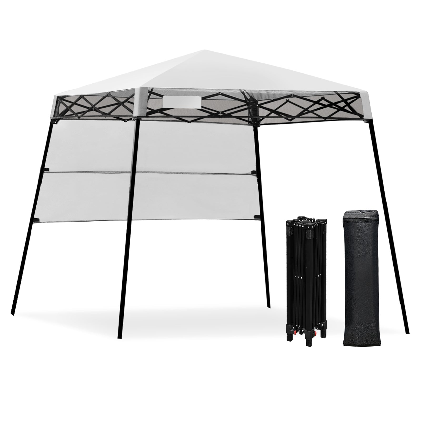 7 x 7 Feet Adjustable Portable Canopy Tent With Backpack, White Canopies at Gallery Canada