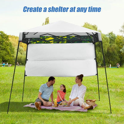 7 x 7 Feet Adjustable Portable Canopy Tent With Backpack, White Canopies at Gallery Canada